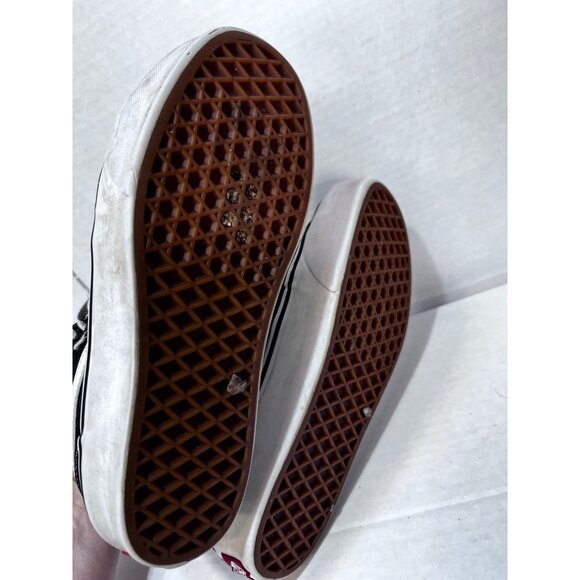 Vans Sk8-Hi Black & White Canvas Sneakers womens Size 8 High-Top Skateboarding S - Picture 7 of 8